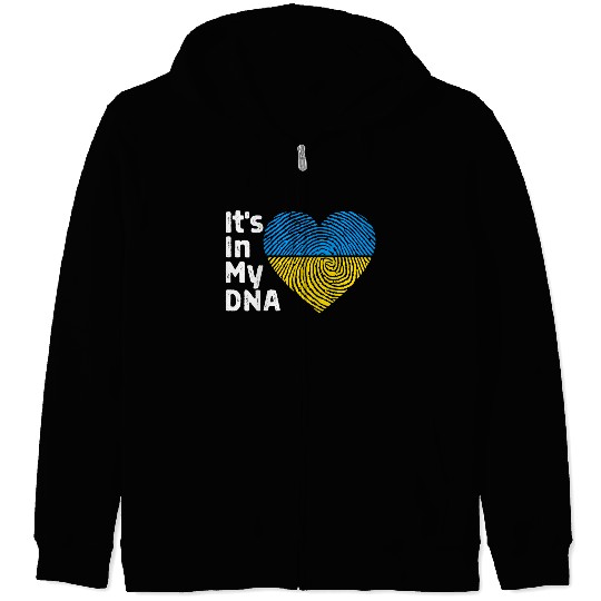 It'S In My Dna Ukraine I Stand With Ukraine Zip Hoodies