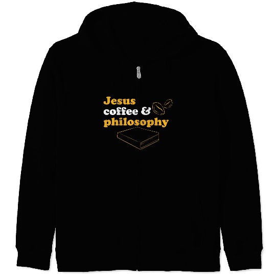 Philosophy Jesus Teacher Science Book Coffee Zip Hoodies