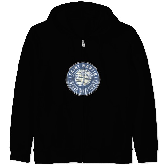 Saint Martin French Caribbean Zip Hoodies