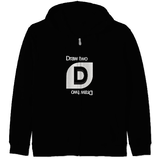 Uno Draw Two Card Zip Hoodies