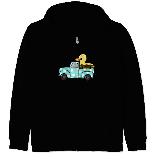 Duck Swimming Ring Zip Hoodies