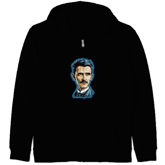 Nikola Tesla Physics Nerd Geek Zip Hoodies