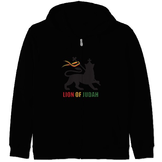 Rastafarian symbol, Lion of Judah Zip Hoodies