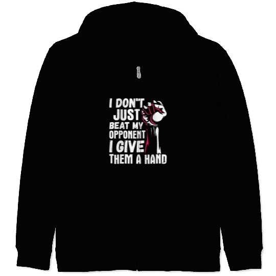 Arm Wrestling Arm Wrestler Zip Hoodies
