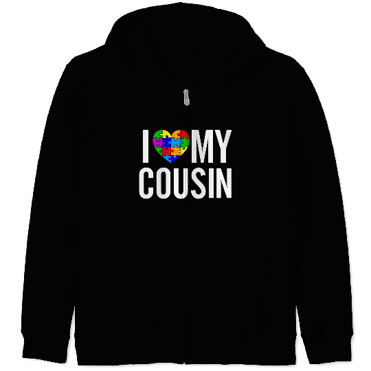 I Love My Cousin Zip Hoodies