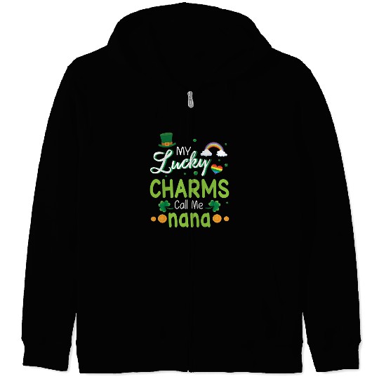 My Lucky Charms Call Me Nana Happy Saint Patrick Zip Hoodies