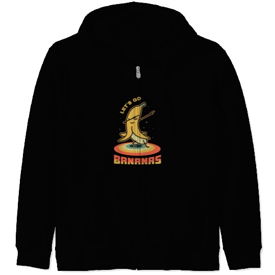 Vintage Funny Banana Meme Let Us Go Banana Zip Hoodies