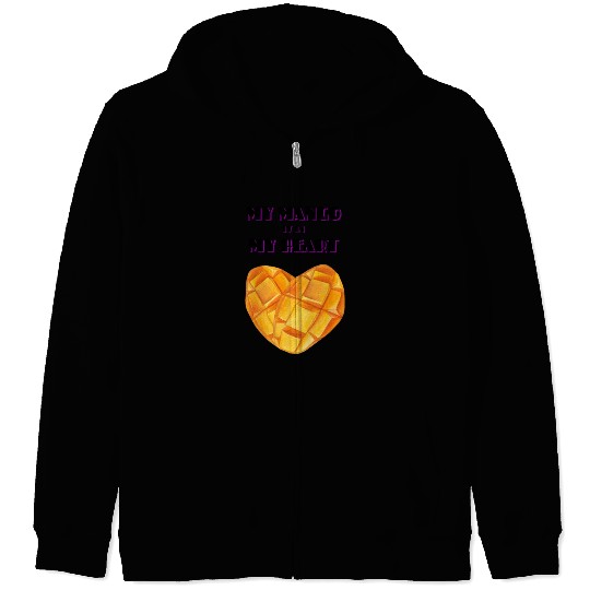 My Mango is in my Heart Zip Hoodies