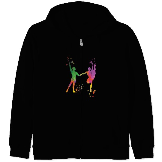 Ballet Dance Couple Woman Ballerina Zip Hoodies