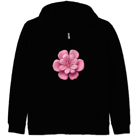 Pink Sakura flower Zip Hoodies