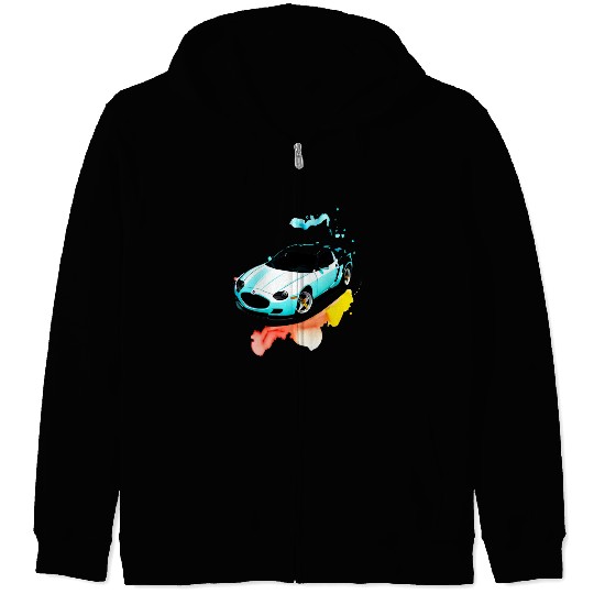 Running car Zip Hoodies