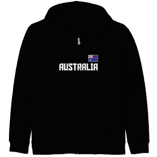 Australia Flag Australian Pride Athletic Style Zip Hoodies
