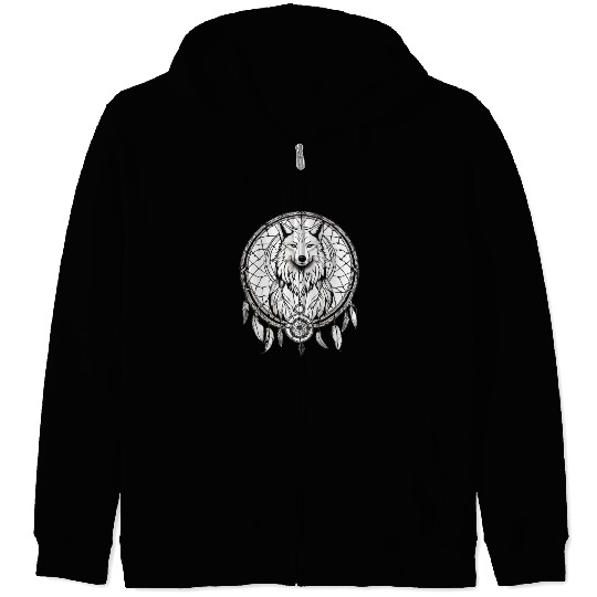 "SoulGuard Dreamcatcher: Embracing Ancestral Whisp Zip Hoodies