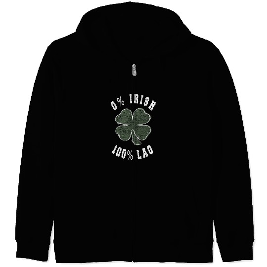 0 Irish 100 Loa Shamrock Zip Hoodies
