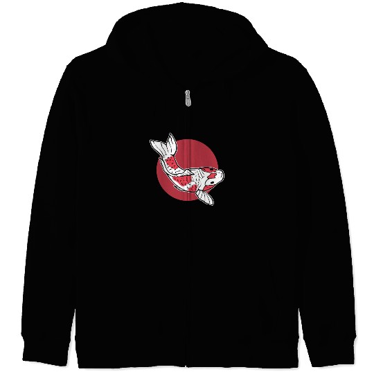 Japanese Koi Fish Koi Fish Keeper Zip Hoodies
