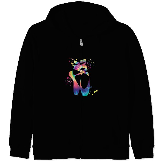 Ballet Shoes Dancer Woman Ballerina Zip Hoodies
