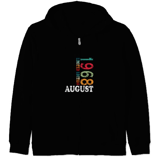 august 1968 Anniversary august 1968 august Zip Hoodies