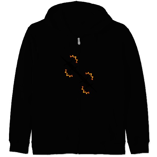 Electric fence barbed wire Zip Hoodies