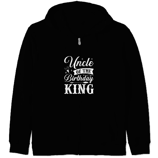 Uncle of The Birthday King Zip Hoodies