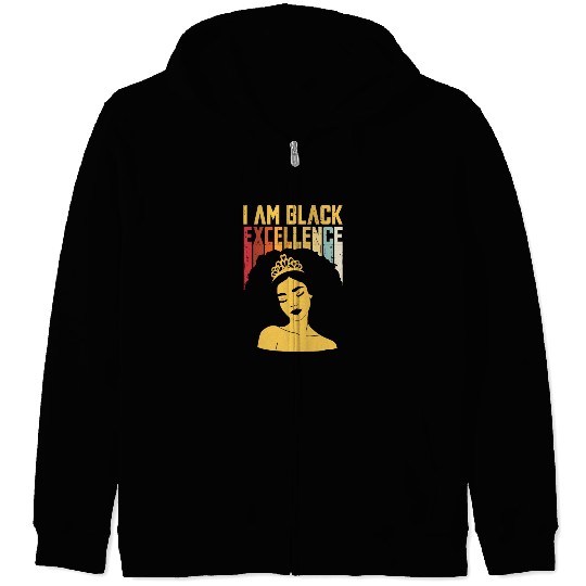 I Am Black History Month African American For Zip Hoodies