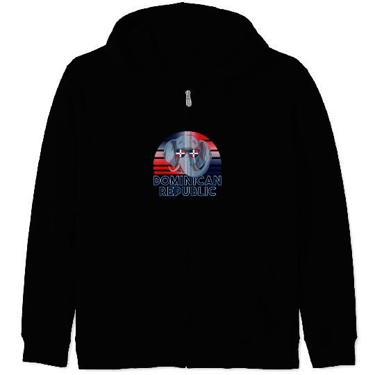 Dominican Republic Zip Hoodies