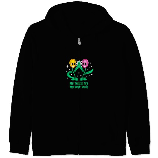 Tulip Gardening Cute Zip Hoodies