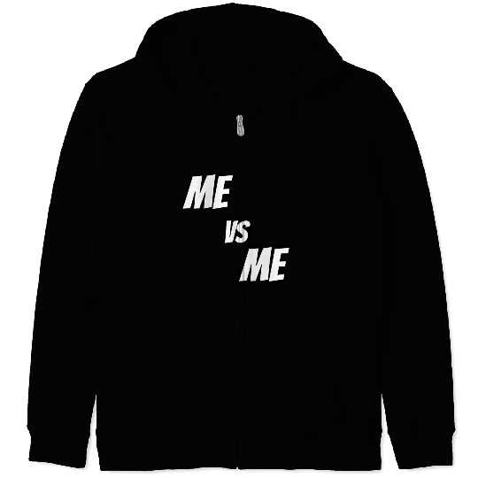 Me vs Me (white) Zip Hoodies