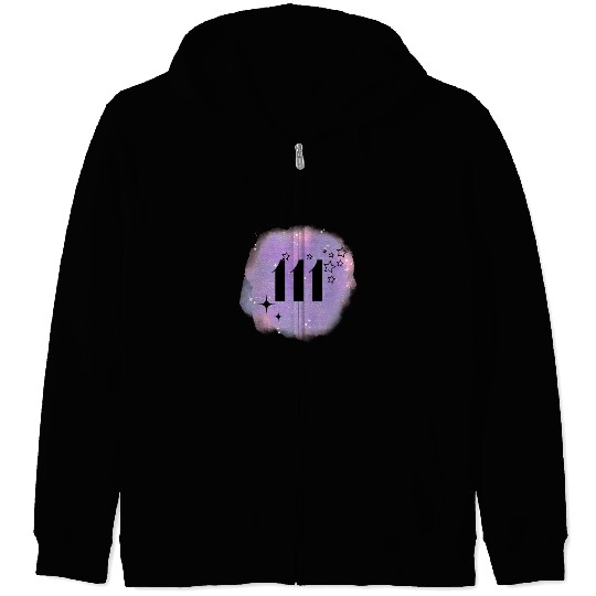 Angel Number 111 Numerology Lilac Zip Hoodies