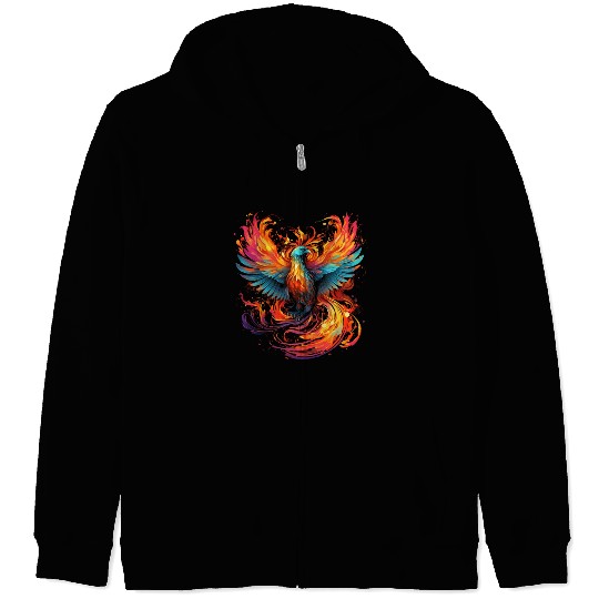 Phoenix Bird Mythical Zip Hoodies