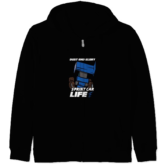 Sprint Car Mom Dirt Track Racing Racing Race Day Zip Hoodies