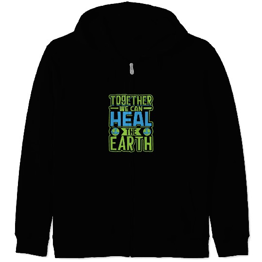 Climate Change Environmental Earth Day Planet Zip Hoodies