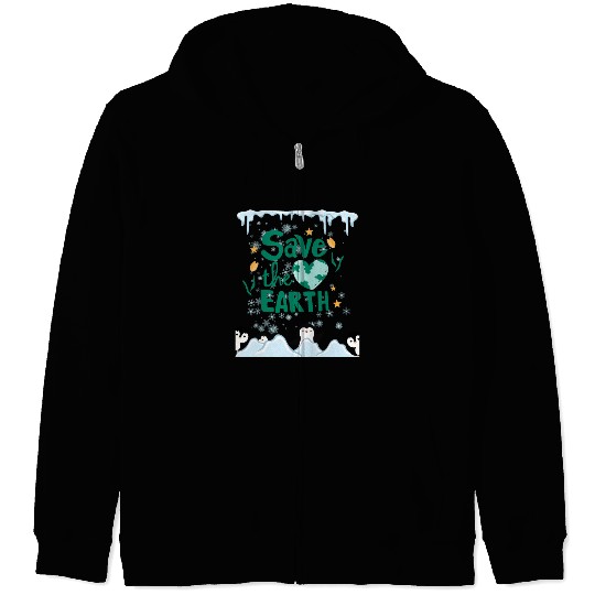 Save our Planet Earth, Save our beautiful animals! Zip Hoodies