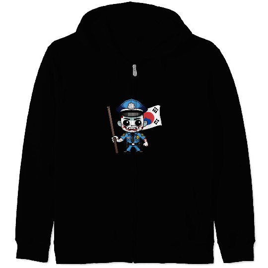 Police Korean Zombie Zip Hoodies
