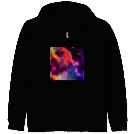 Galaxy nebula abstract design Zip Hoodies