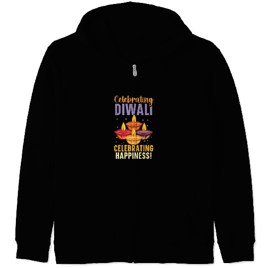 Happy Diwali Diwali Festival Indian Hindu Hinduism Zip Hoodies