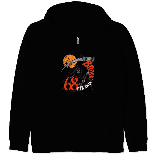 Grim reaper, creepy halloween Zip Hoodies