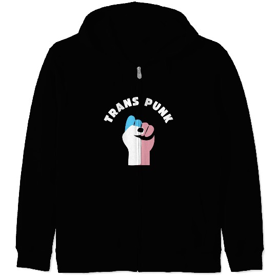 Trans Punk Transgender Pride Zip Hoodies