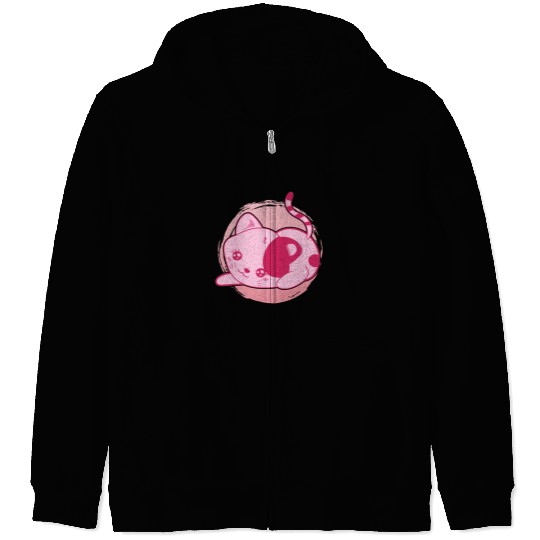 Cat lover pet gift kawaii cat Zip Hoodies