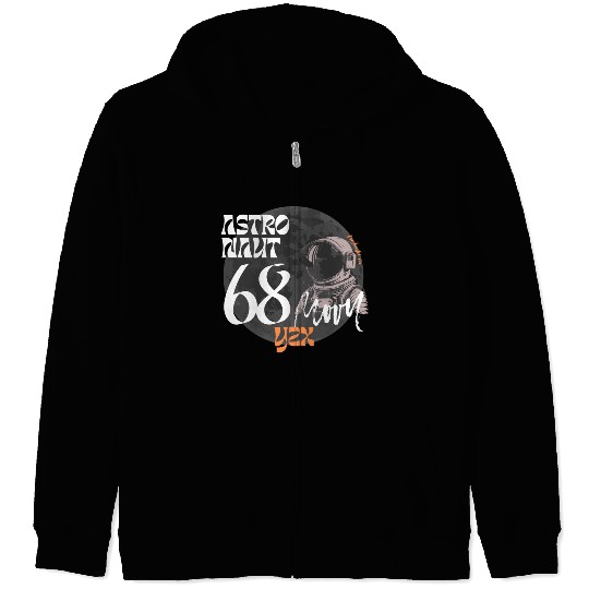 vintage moon astronaut Zip Hoodies