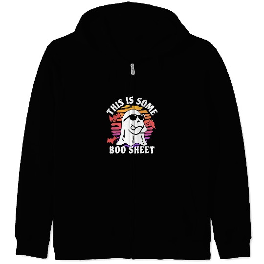 This Is Some Boo Sheet Halloween Ghost Zip Hoodies