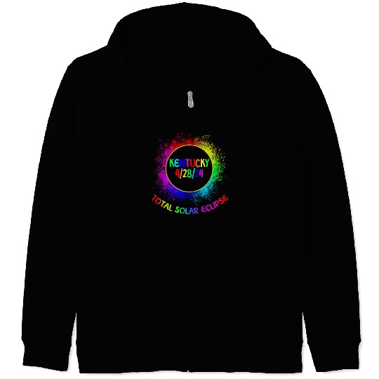Total Solar Eclipse Kentucky 4/28/24 Kids Eclipse Zip Hoodies