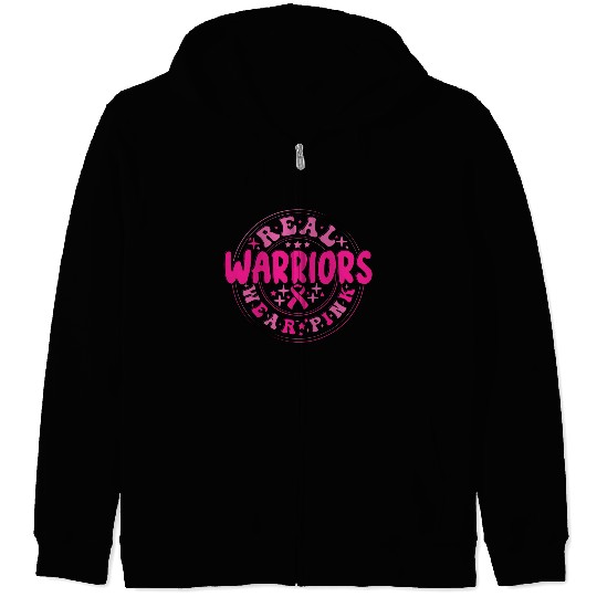 Real Warriors Wear Pink Zip Hoodies
