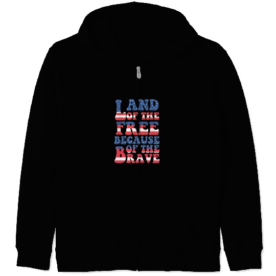 Land of the free Zip Hoodies