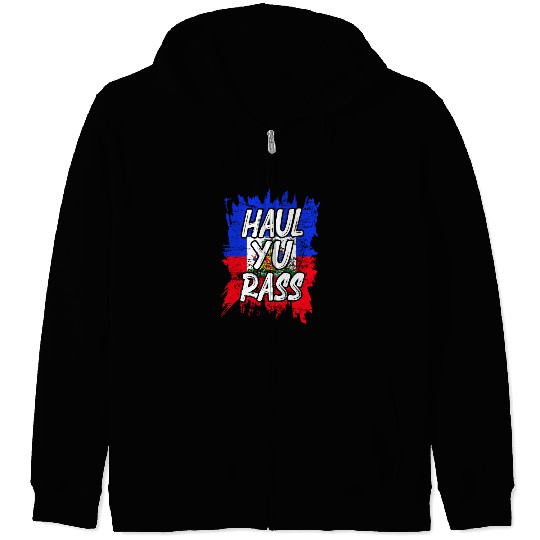 Creole Magic Afro Pride Kriol Haiti Flag Haitian Zip Hoodies