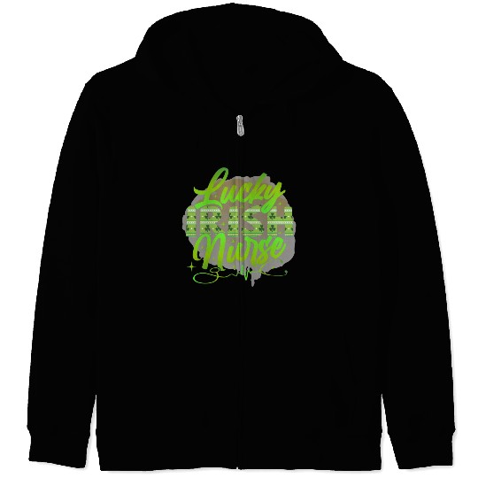 Lucky Irish Nurse Zip Hoodies