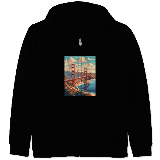 Golden Gate Bridge California Zip Hoodies Zip Hoodies, Golden