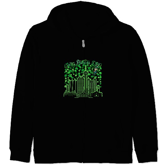 Saint Patrick's Day San Antonio Texas Zip Hoodies