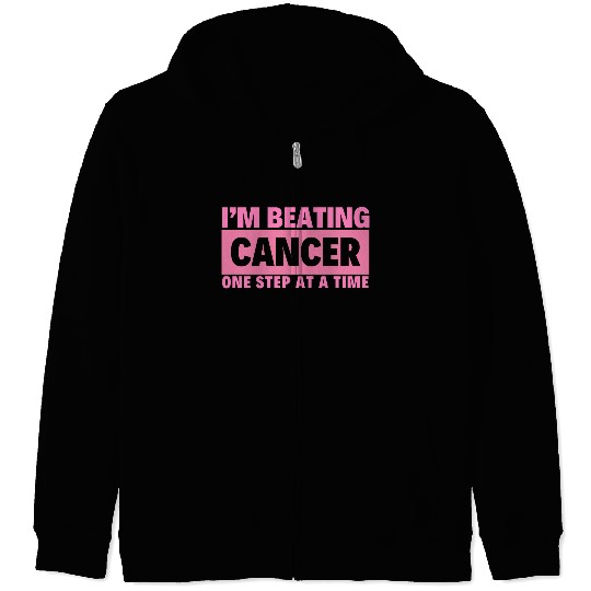 I'm Beating Cancer One Step At A Time Awareness Zip Hoodies