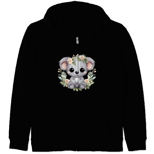 Blossom with Cuteness Zip Hoodies