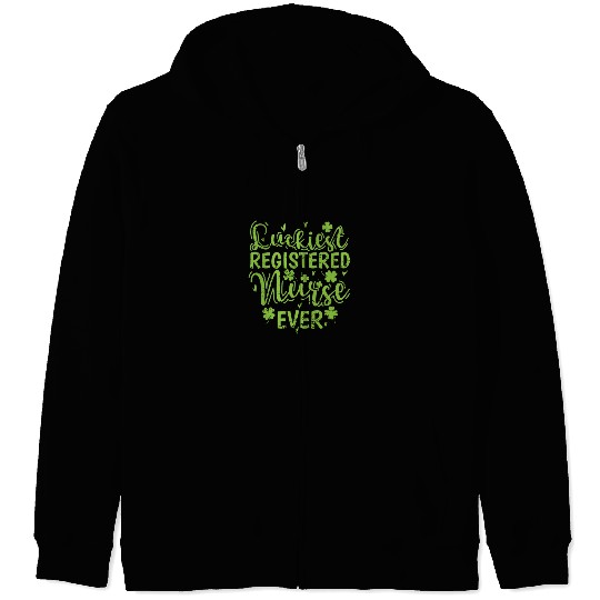 Luckiest Registered Nurse Ever St. Patricks Day Zip Hoodies